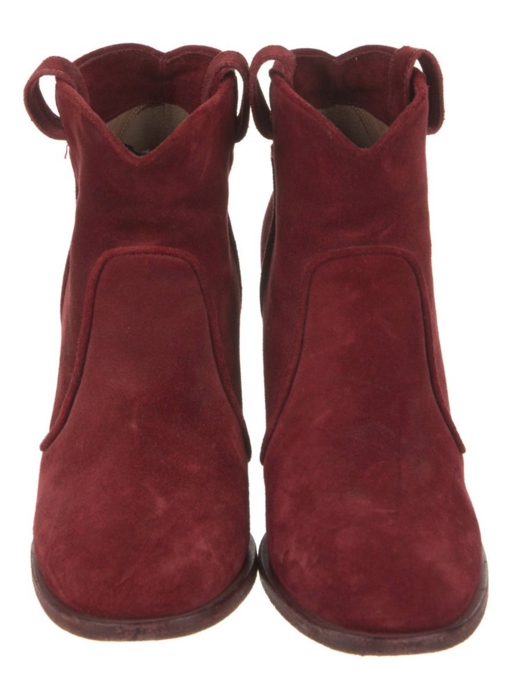 Laurence Dacade Burgundy Suede Ankle Boots Size 6.5 – 4” Heel